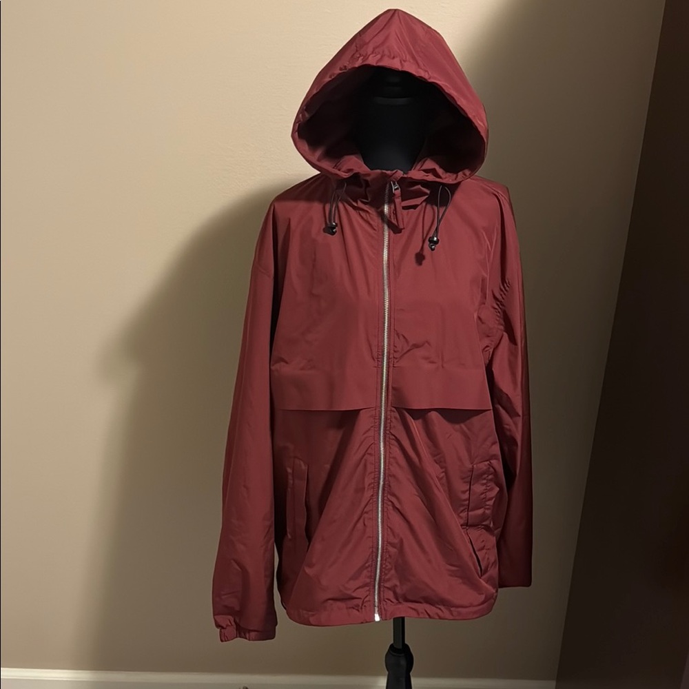 NWOT Maroon H&M Water Repellent Windbreaker Jacket